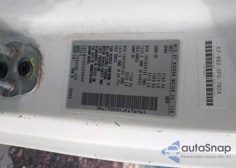 2018 Nissan Nv200 Sv z USA, uszkodzony, nr VIN 3N6CM0KNXJK696464